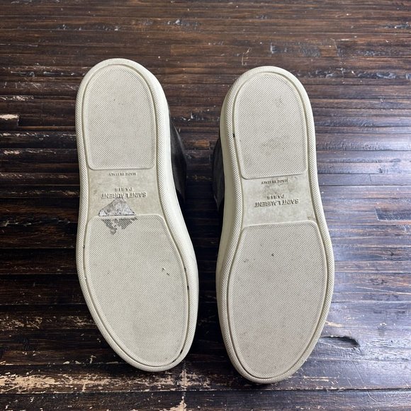 SAINT LAURENT Men SL/10H SIGNATURE COURT CLASSIC Brown Suede Hi-Tops Size 41 - Picture 6 of 7